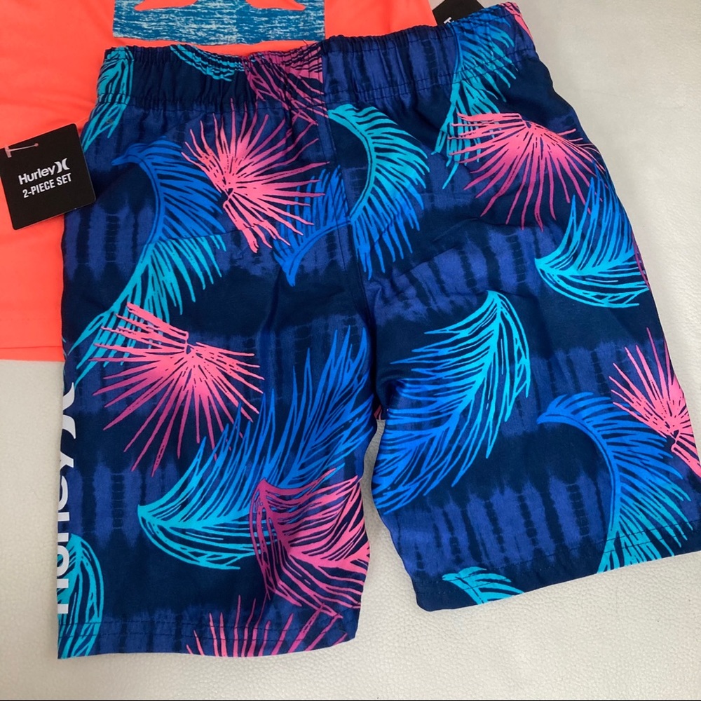 Hurley cute neon palm beach UPF50+ active shorts set 4060 - Picture 4 of 9